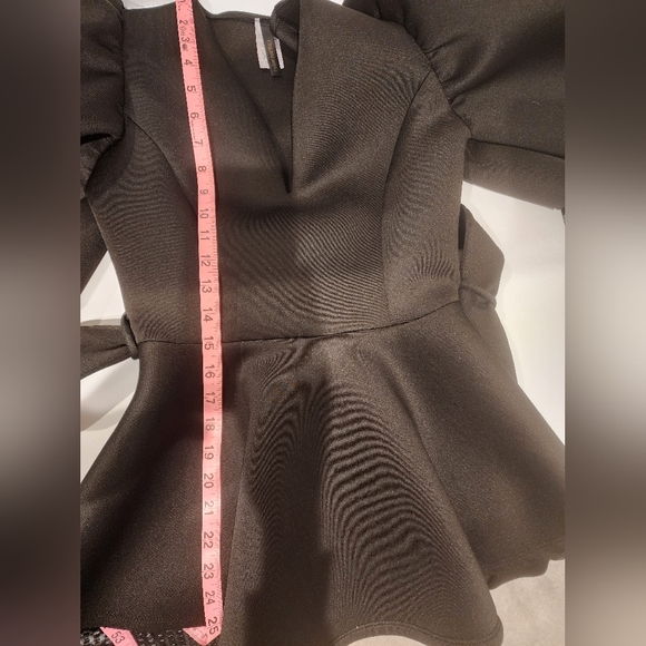 Black Peplum Top - EXCELLENT condition - Picture 5 of 10